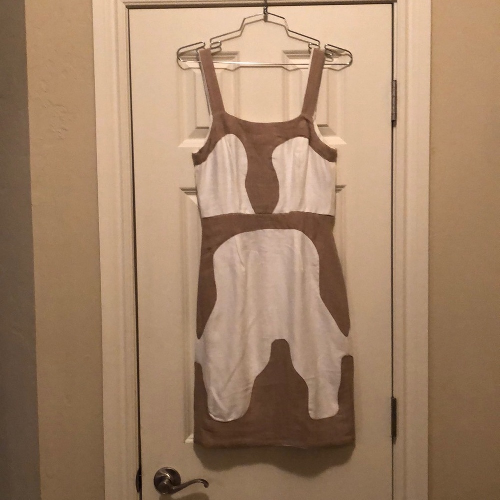 White & Tan Minidress SML MDM LRG sizes available